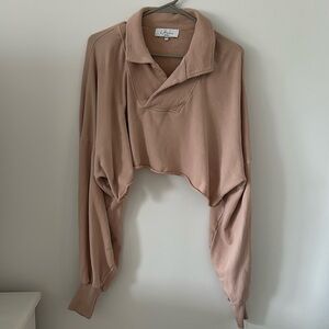 L’Academie New York Pink Cropped Women's Sweatshirt